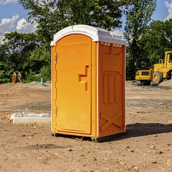 how often are the portable restrooms cleaned and serviced during a rental period in Lake City South Dakota